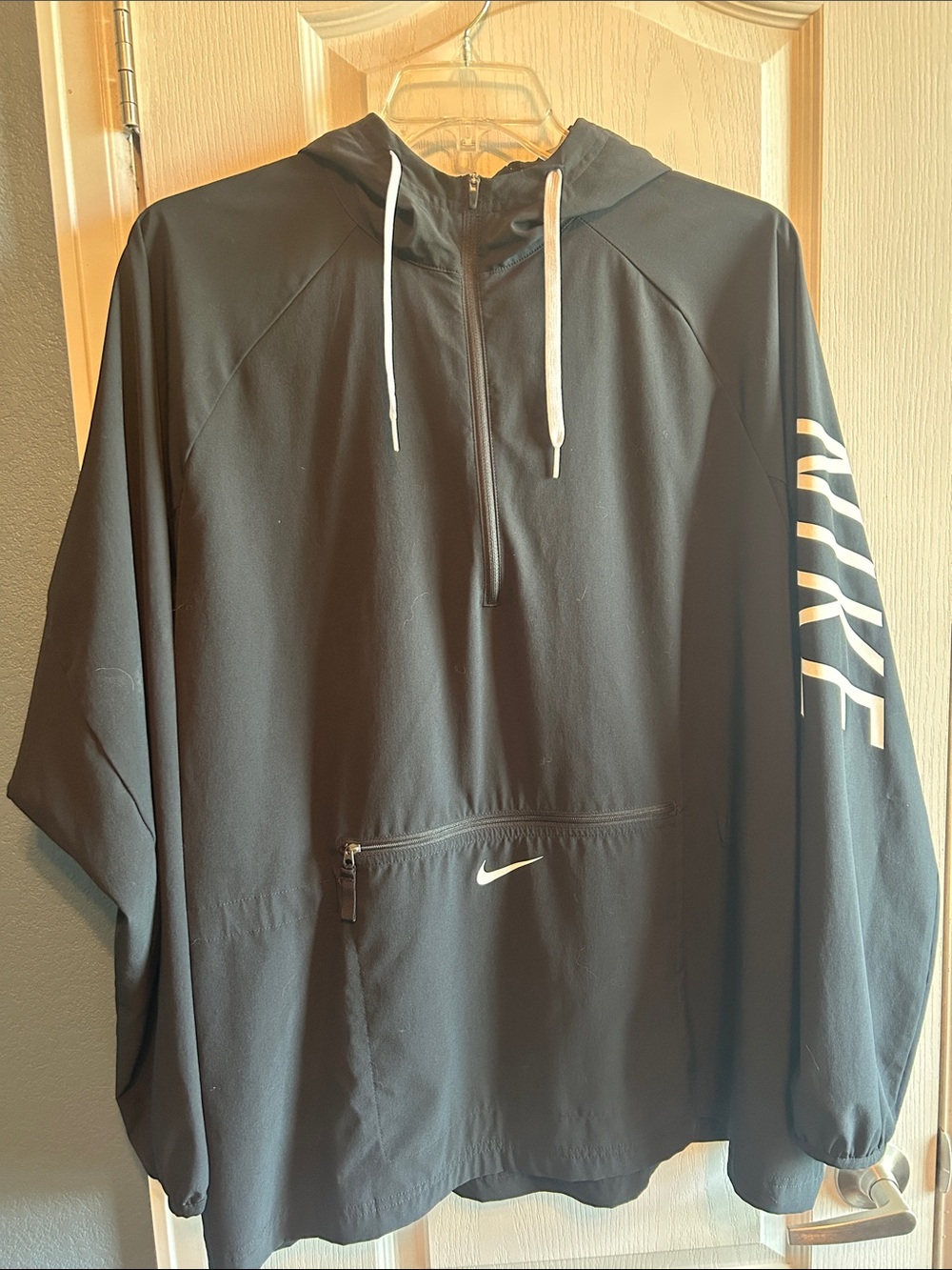 Nike Black Dri-Fit Pullover with White Swoosh